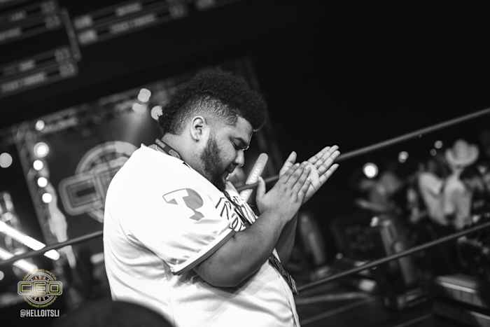 MenaRD rubs hands together during CEO 2023 Top 8